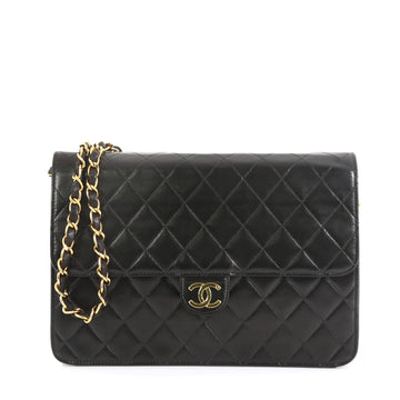Chanel Vintage Clutch with Chain Quilted Leather Medium