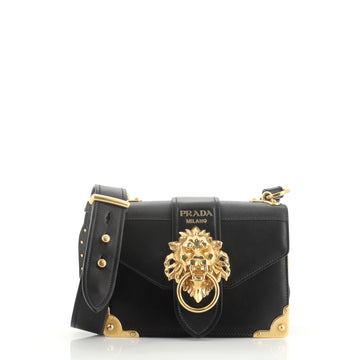 Prada Animalier Cahier Crossbody Bag City Calf and Saffiano Leather Small