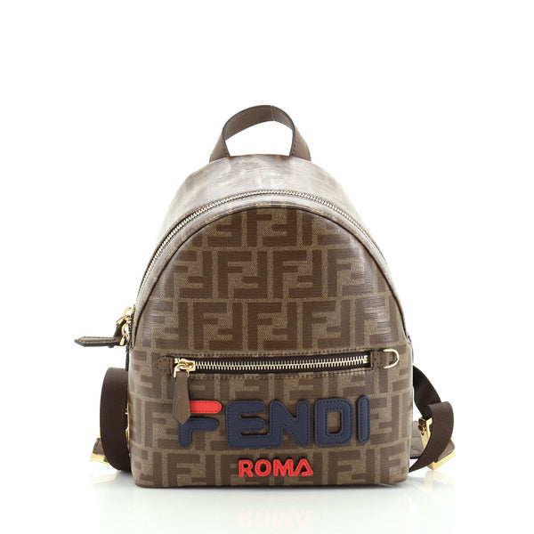 Fendi Mania Logo Backpack Zucca Coated Canvas Mini 47243