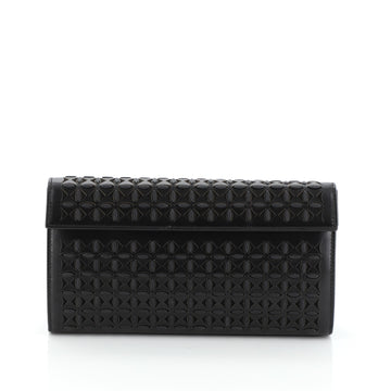 Alaia Flap Clutch Laser Cut Leather Small