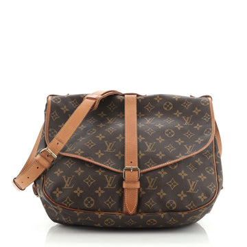 Louis Vuitton Saumur Handbag Monogram Canvas 35