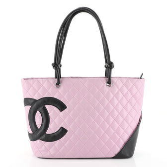 Chanel Cambon Tote Quilted Leather Large