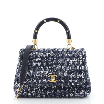 Chanel Coco Top Handle Bag Crochet with Lambskin Mini