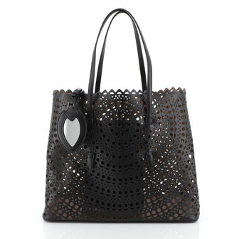Alaia Open Tote Laser Cut Leather Large