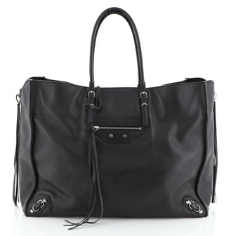 Balenciaga Papier A4 Zip Around Classic Studs Bag Leather Large