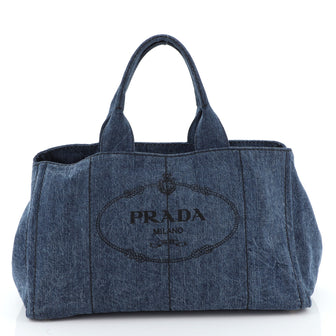 Prada Canapa Tote Denim Large