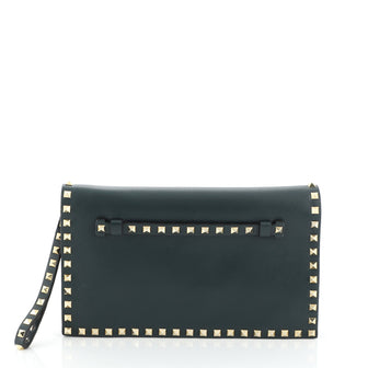 Valentino Rockstud Flap Clutch Leather 