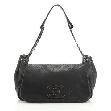 Chanel Diamond Stitch Accordion Flap Quilted Calfskin Medium