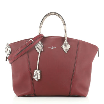 Louis Vuitton Soft Lockit Handbag Leather with Python MM