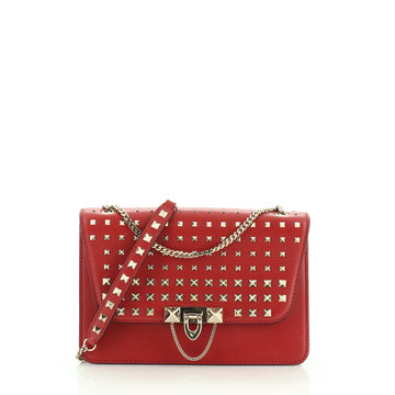 Valentino Rockstud Demilune Shoulder Bag Studded Leather Small