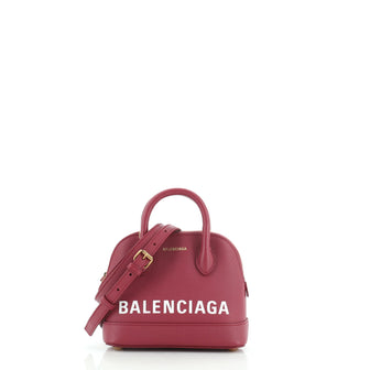 Balenciaga Logo Ville Bag Leather XXS