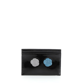 Chanel Vintage Camellia Card Case Patent 