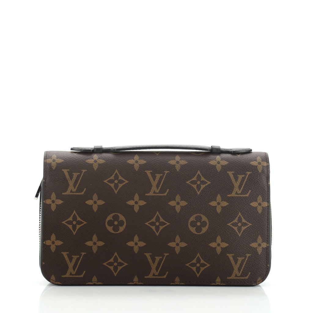 Louis Vuitton Zippy Wallet Monogram Macassar XL Brown in Canvas/Calfskin  with Silver-tone - GB