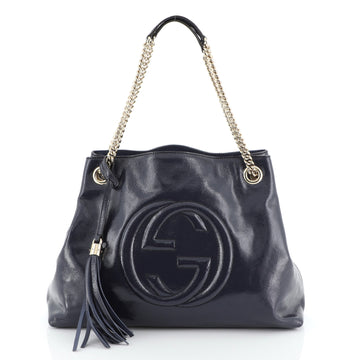Gucci Soho Chain Strap Shoulder Bag Patent Medium