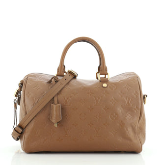 Louis Vuitton Speedy Bandouliere Bag Monogram Empreinte Leather 30
