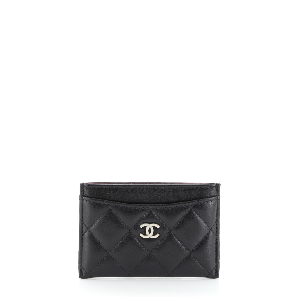 Chanel Classic Card Holder Quilted Lambskin Black 4748689