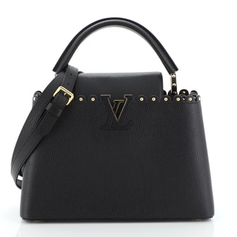 Louis Vuitton Capucines Handbag Studded Leather PM