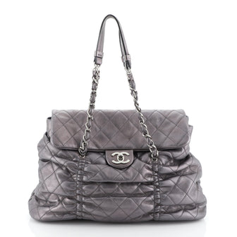 Chanel Sharpei Flap Shoulder Bag Quilted Leather Medium