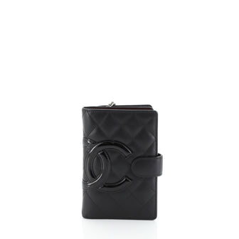 Chanel Cambon Zipped Pocket Wallet Quilted Lambskin Small