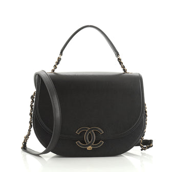 Chanel Coco Curve Flap Messenger Calfskin and Quilted Goatskin Medium