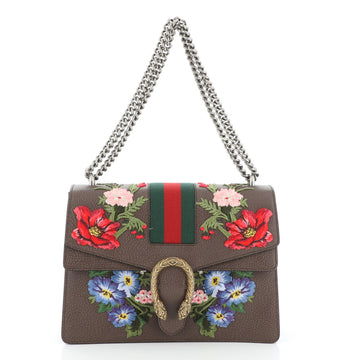 Gucci Web Dionysus Bag Embroidered Leather Medium