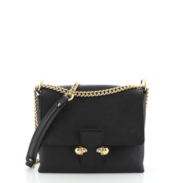 Alexander McQueen Twin Skull Flap Bag Leather Medium