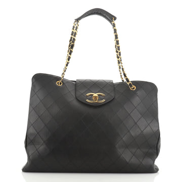 Chanel Vintage Supermodel Weekender Bag Quilted Leather Large