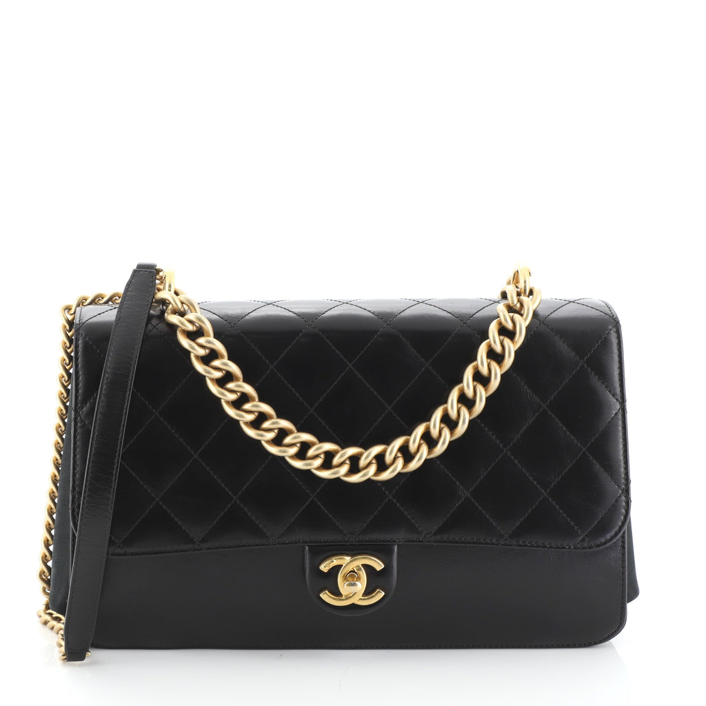 Sell Chanel Small Iridescent Calfskin Straight Lined Flap Bag  Black   HuntStreetcom