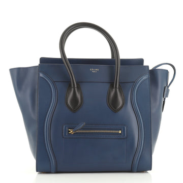 Celine Bicolor Luggage Bag Leather Mini