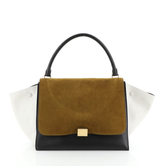 Celine Tricolor Trapeze Bag Leather Large
