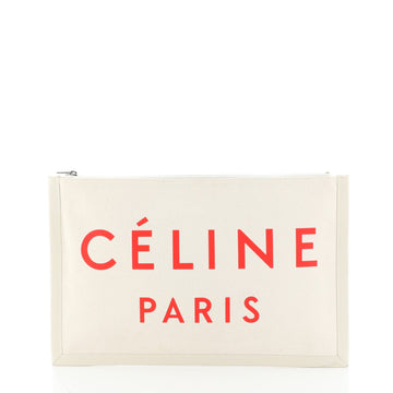 Celine Made In Pouch Printed Canvas Large