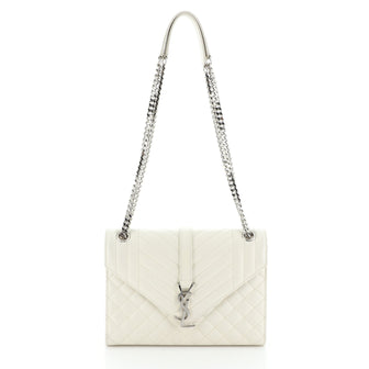 Saint Laurent Classic Monogram College Bag Mixed Matelasse Leather Medium
