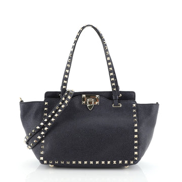 Valentino Rockstud Tote Pebbled Leather Small