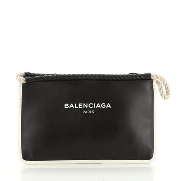Balenciaga Rope Logo Pouch Leather Small