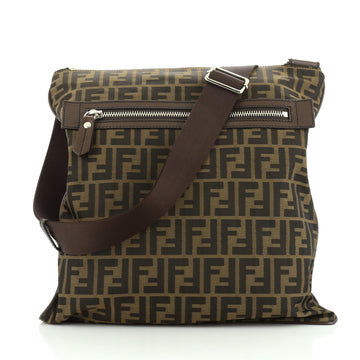 Fendi Front Pocket Flat Messenger Zucca Canvas Medium