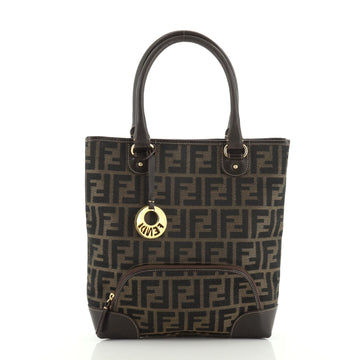 Fendi Front Pocket Tote Zucca Canvas Small
