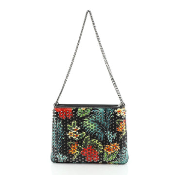 Christian Louboutin Triloubi Chain Bag Spiked Printed Leather Large