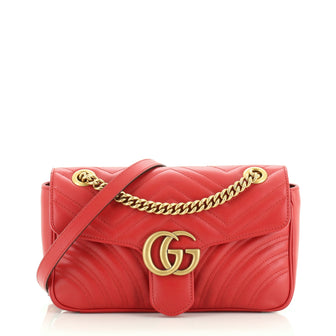 Gucci GG Marmont Flap Bag Matelasse Leather Small