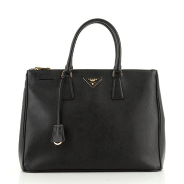 Prada Double Zip Lux Tote Saffiano Leather Medium