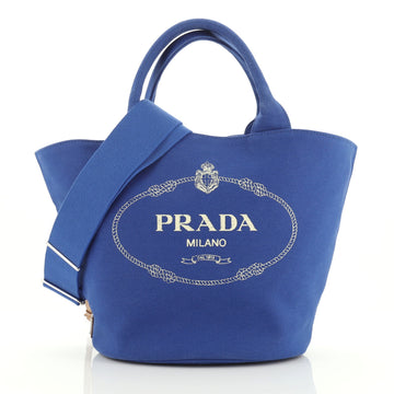 Prada Canapa Convertible Shopping Tote Canvas Medium