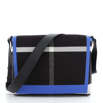 Burberry Burleigh Messenger House Check Canvas Medium