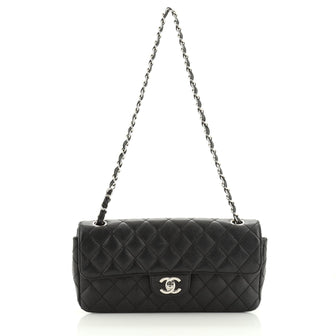 Chanel CC Chain Flap Bag Quilted Caviar East West