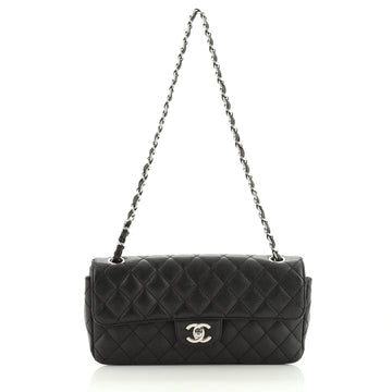 Chanel CC Chain Flap Bag Quilted Caviar East West
