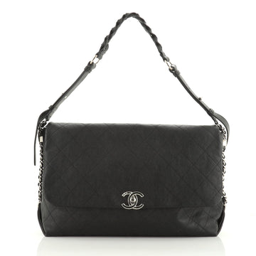 Chanel Braided With Style Flap Bag Quilted Grained Calfskin Large
