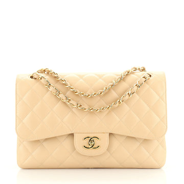 Chanel Classic Double Flap Bag Quilted Caviar Jumbo