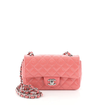 Chanel Classic Single Flap Bag Quilted Patent Mini