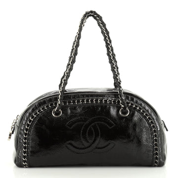 Chanel Luxe Ligne Bowler Bag Patent Medium