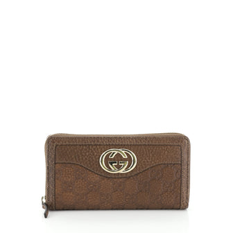 Gucci Sukey Zip Around Wallet Guccissima Leather Long