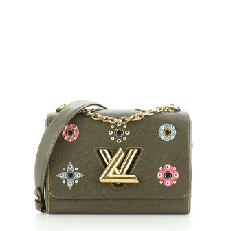 Louis Vuitton Twist Handbag Studded Epi Leather MM