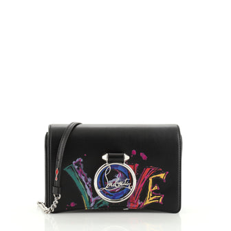 Christian Louboutin Rubylou Love Clutch Printed Leather 